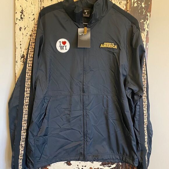 NWT MEN'S NIKE GIANNIS ANTETOKOUNMPO COMING TO AMERICA TRACK JACKET SIZE MEDIUM - Picture 1 of 16